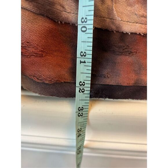 Anthropologie Fate Tie-dye Distressed Terrycloth Romper sz S boho-chic earth-ton - Picture 9 of 11